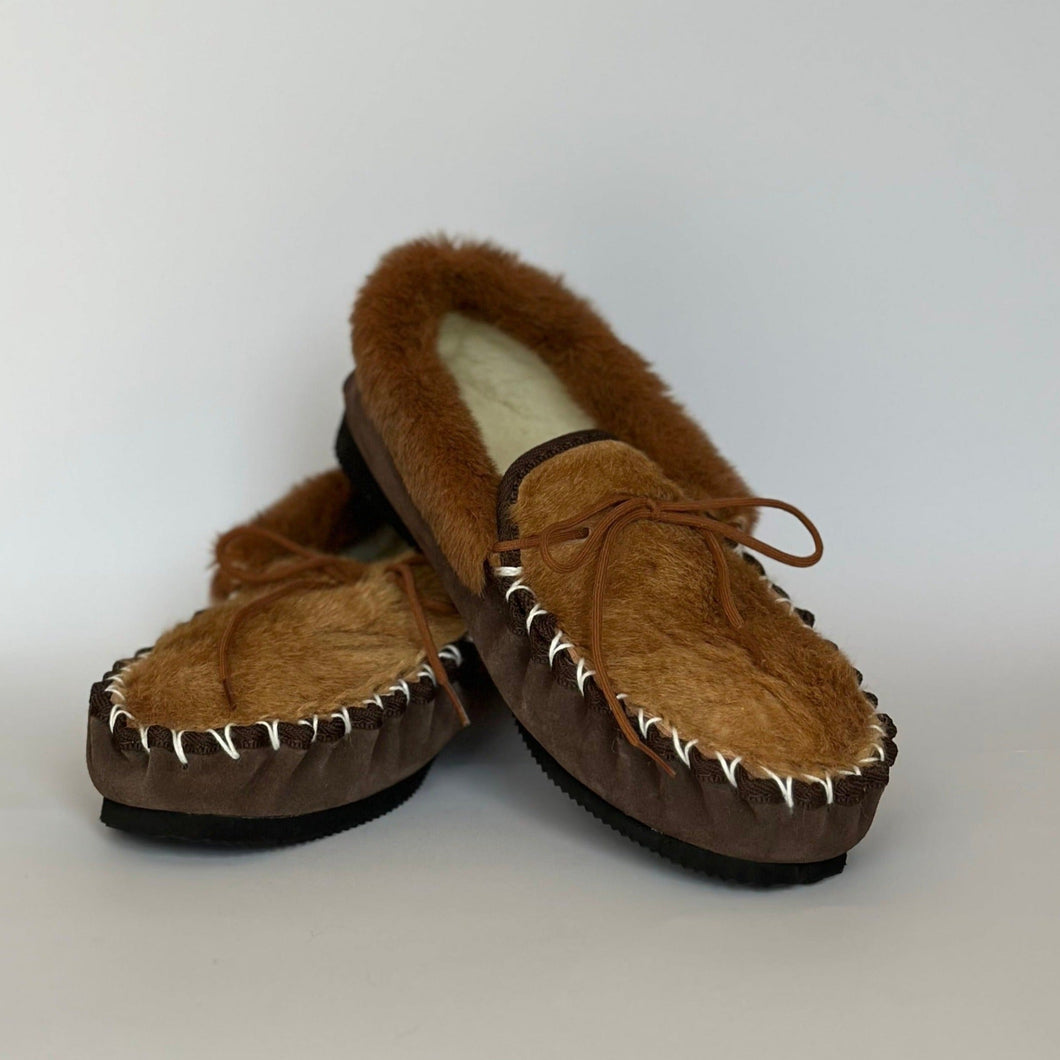 KANGAROO FUR MOCCASINS