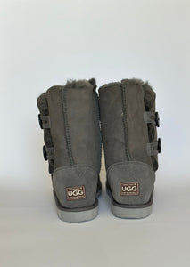 SHORT TWO BUTTON UGG BOOTS