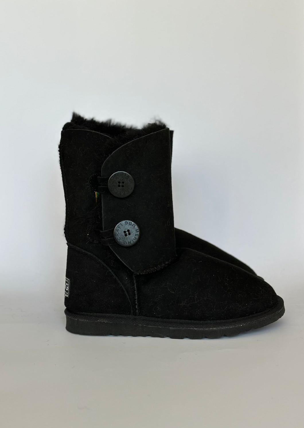 SHORT TWO BUTTON UGG BOOTS