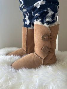 SHORT TWO BUTTON UGG BOOTS