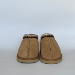 VINTAGE SHEEPSKIN SLIPPER WITH BRAID