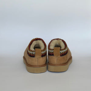 VINTAGE SHEEPSKIN SLIPPER WITH BRAID