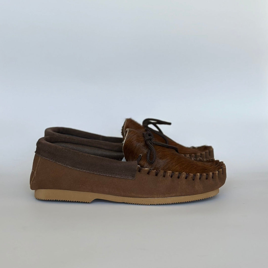 COWHIDE SUEDE MOCCASINS