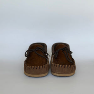 COWHIDE SUEDE MOCCASINS